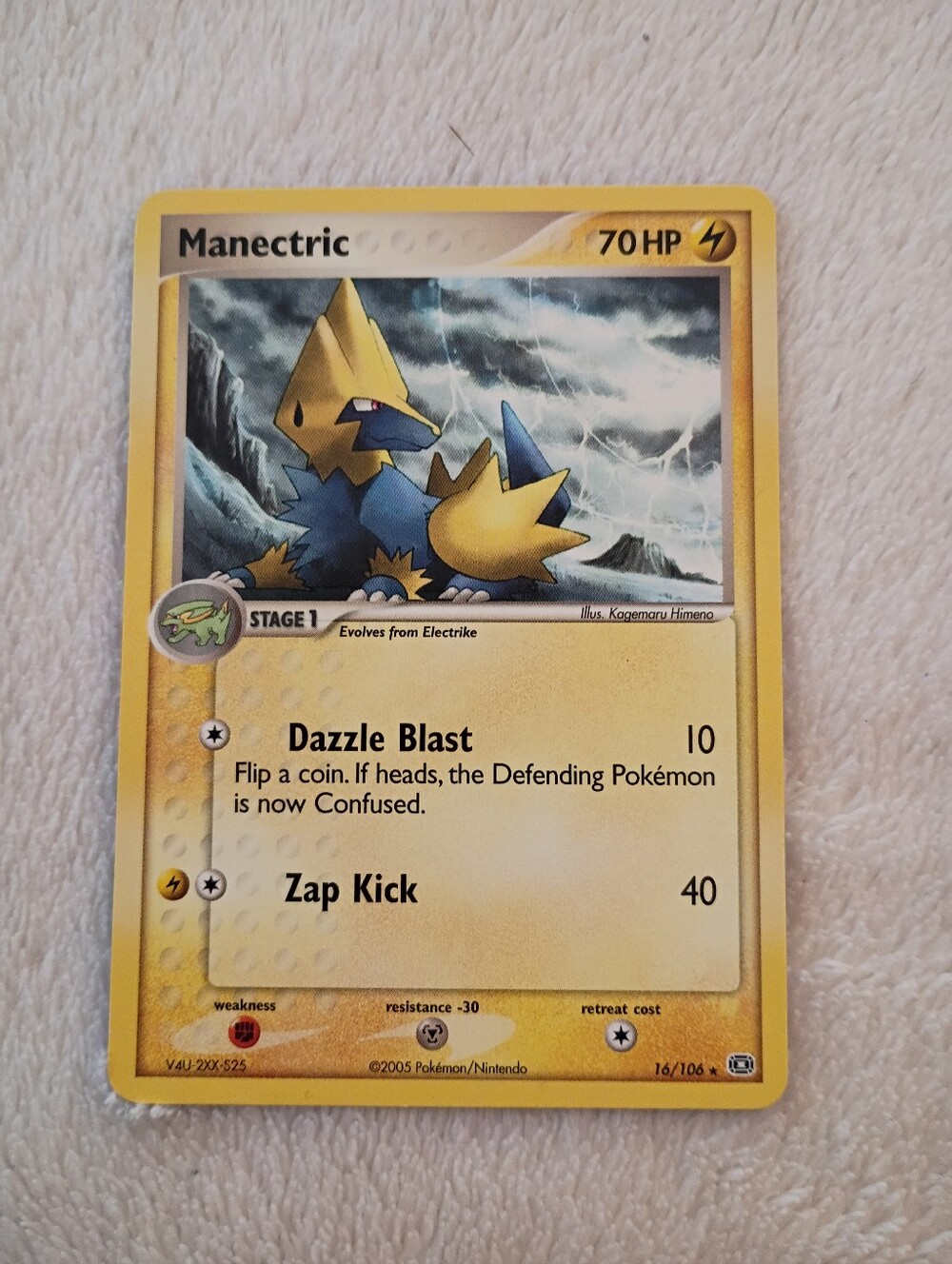 Manectric Pokémon Card 2005 16/106